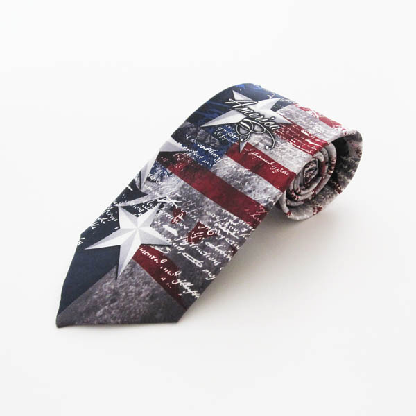 God Bless America with Stars Silk Men's Novelty Tie 10555-0